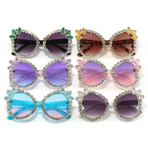 Luxury Oversized Crystal Rhinestone Sunglasses Women Fashion Shade Party Eyewear - Picture 1 of 19