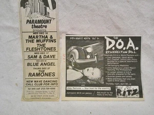 Concierto Ramones 1981 RITZ NYC Staten Island Paramount DOA película anuncios (2) - Imagen 1 de 3