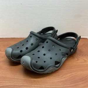 Crocs Swiftwater Clog Größe 13 Herren / Farbe Schwarz & Grau " - Bild 1 von 6
