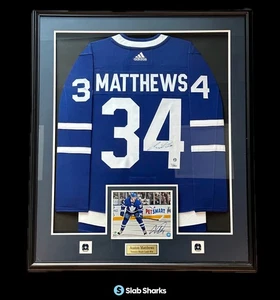 AUSTON MATTHEWS SIGNED AUTO ADIDAS JERSEY FRAME 44.5x37.5 AJ SPORTS COA - Picture 1 of 7