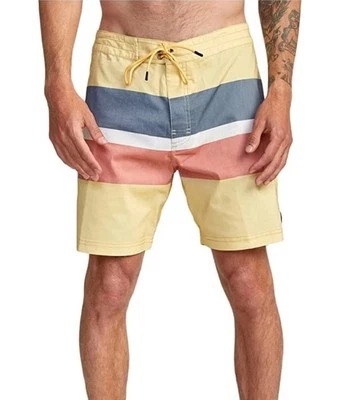 $60 RVCA Hombre Westport Bañador Boardshort - Vintage Dorado - Talla: 32W - Etiqueta Nueva Foto 1 de 4