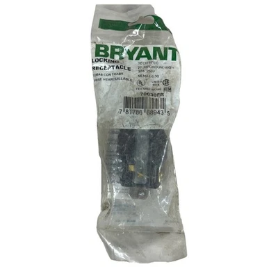 Bryant Electric P/N 70630FR Receptacle, Electrical Outlet, Black -New in Package - Image 1 of 4
