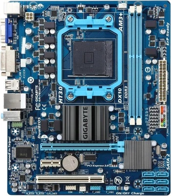 GigaByte GA-78LMT-S2P AMD 760G M-ATX Motherboard AM3 AM3+ DDR3 DVI tested - Image 1 of 4