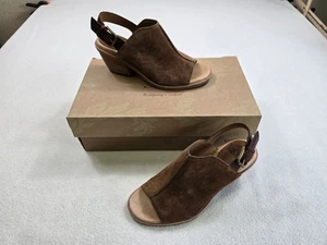 Sofft Pelonia Brown Suede Slingback Heel Sandals Size 7.5 - Picture 1 of 9