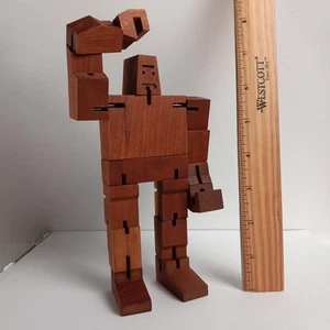 Areaware Cubebot Robot Wooden Toy David Weeks Studio Brain Mind Teaser Game - Picture 1 of 15