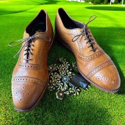 Allen Edmonds Golf Shoes Size 11.5 D "Strand" Honors Collection 8644 Walnut - Image 1 of 4