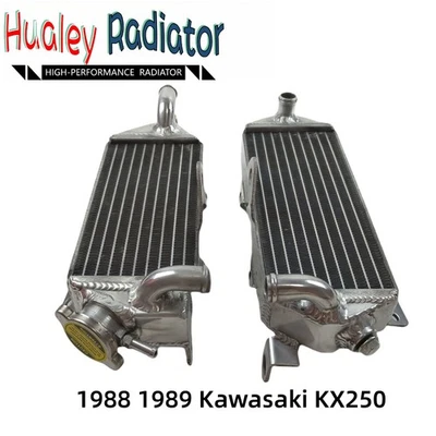 Radiador de aluminio 88-89 KX250 para Kawasaki 1988-2004 KX500 KX 500 1990 1991 1992 Foto 1 de 4