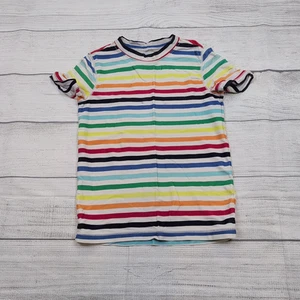 4/5 Primary Rainbow Stripe Rash Guard - Picture 1 of 4