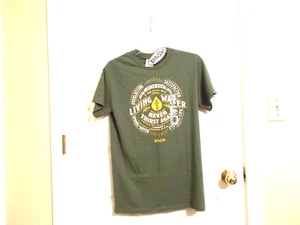 KERUSSO *LIVING WATER NEVER THIRST AGAIN* MEN'S CHRISTIAN GREEN SM. T-SHIRT NWT - Picture 1 of 4