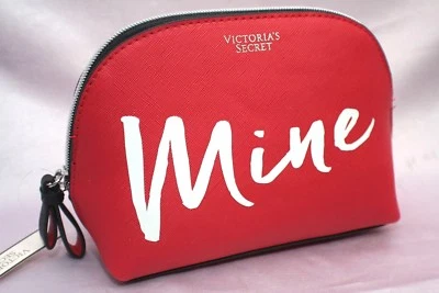 NUEVO CON ETIQUETAS VICTORIA'S SECRET "MINE" BOLSA DE MAQUILLAJE ROJA ESTUCHE DE VIAJE ARTÍCULOS DE TOCADOR BOLSO CLUTCH Foto 1 de 4