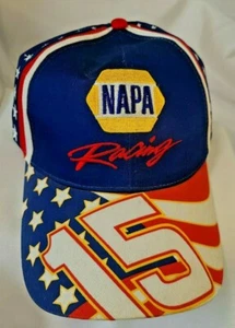 Mütze Kappe NAPA Racing 15 Michael Waltrip verstellbarer Riemen Flagge Sterne Streifen - Bild 1 von 7