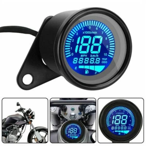 12V Retro Motorcycle Digital Speedometer LED LCD Odometer Tachometer Fuel Meter - Picture 1 of 6