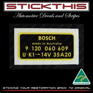 Bosch Alternator Decal Sticker 9120060609 - Holden HQ HJ HX HZ WB LH LX UC - Picture 1 of 2