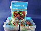 3 Pack Paper Clips 150 Count 1.1" Wire Metal Smooth Vinyl Plastic Coated 450 Pcs