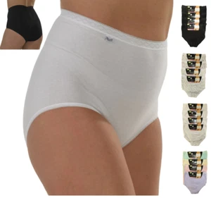 12 Pack Ladies Briefs Maxi, 100% Cotton Full Comfort Fit Underwear, Size 10-24 - Picture 1 of 5