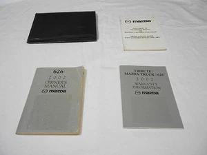 2002 MAZDA 626 OWNER MANUAL 3/PC.SET & BLACK MAZDA FACTORY CASE. FREE S/H - Picture 1 of 4