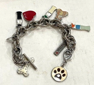 Moschino Silber I Love Hunde Knebel Bettelarmband - Bild 1 von 3