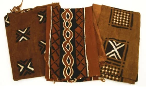 Rust Red/Brown Mudcloth Mud Cloth Fabric BogalonFini From Mali 45"x60" - Picture 1 of 1