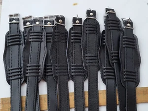 Neue Mix Kunstlederarmbänder für Uhren 18 mm - 10 Stk. (schwarz) Mega Set Riemen - Bild 1 von 8