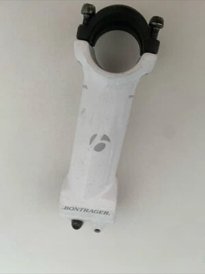 Trek Bontrager 11/8" Threadless Stem White 110mm 7º Rise 31.8mm USA Shipper:) - Image 1 of 4