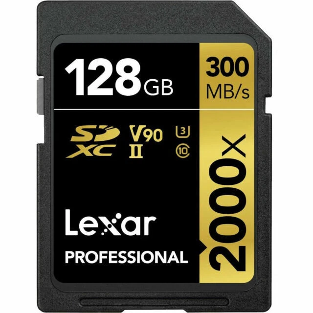 Lexar Professional 2000x 128GB Class 10 SDXC Memory Card - LSD2000128G-BNNNU