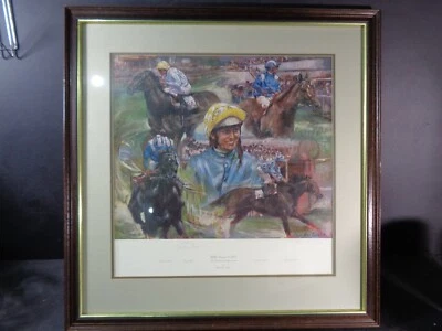 Willie Carson Pencil Signed Framed Limited Edition Claire Eva Burton 60cm x 60cm - Image 1 of 4