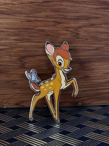 Disneyland Paris Bambi Pin Badge With Butterfly - Picture 1 of 7