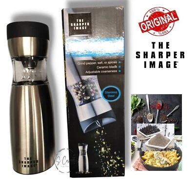 Sharper Image Gravity Activated Pepper Mill Stainless steel New Boxed - Image 1 of 4