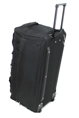 L 27" Wheeled Travel Holdall Cabin Luggage Cargo Weekend Duffel Bag Suitcase Gym - Image 1 of 4
