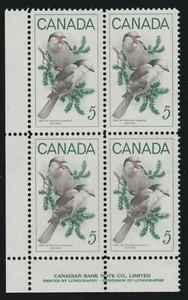1968 Canada SC# 478 LL - Wildlife Gray Jays - Plate Block M-NH Lot # 380 - Picture 1 of 1