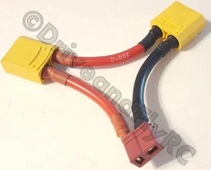 XT-90 Arrma Series Li-Po Connector Lipo Deans Female Nylon T-Connector XT90 Male - Picture 1 of 12