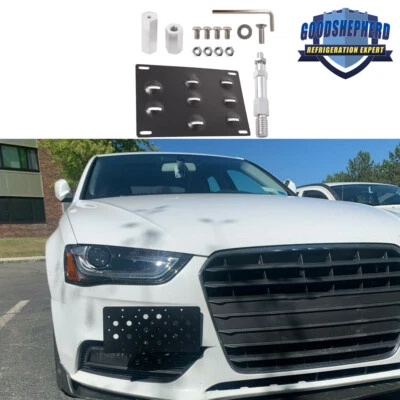 Parachoques negro gancho de remolque soporte de montaje de matrícula para Audi A4 S4 A5 S5 A7 Foto 1 de 4