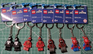 Marvel Spider-Man Lego Keychain Lot - Venom Carnage Miles Morales Spider-Ham - Picture 1 of 1