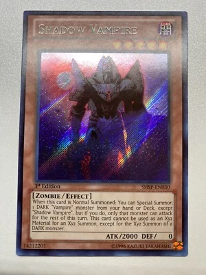 Yugioh Shadow Vampire 1st Edition Secret Rare SHSP-EN030 LP - Image 1 of 4