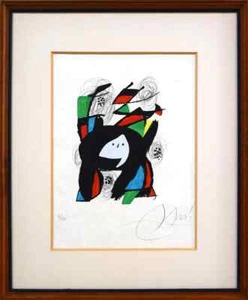 Joan Miro "P.8 from 'Acerbic Melody'" Lithograph Edition with autograph 9/20 - Picture 1 of 9