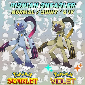 POKEMON ESCARLATA VIOLETA �SNEASLER �BRILLANTE/NORMAL 6 IV MARCA ALFA - Imagen 1 de 5
