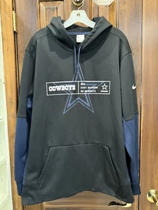 Nike Men's Dallas Cowboys Color Block Therma Pullover Hoodie Size XL New - Picture 1 of 3