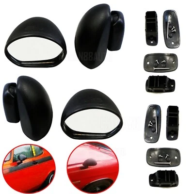 FOR Datsun Sunny B210 211 120 140 GL 73-77 SIDE VIEW BLACK BULLET MIRROR 2PAIR Foto 1 de 4