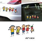 kreskówka śmieszna dzieci rodzina słodkie dzieci samochód - naklejka naklejka na okno naklejka