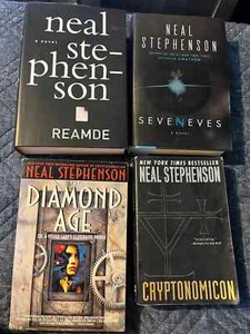 Neal Stephenson Book Lot - Cryptonomicon Reamde Seveneves Diamond Age - Picture 1 of 6