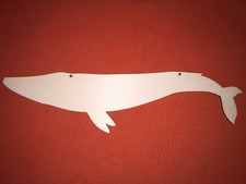 10 WHALE n2 30cm SHAPE WOODEN PLAQUE SEASIDE OCEAN GIFT HANGING CRAFT TAG