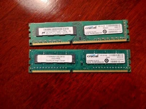 2 modules 2GB(4GB) Crucial CT25664BA1339 DDR3 Desktop Computer Memory RAM - Picture 1 of 2