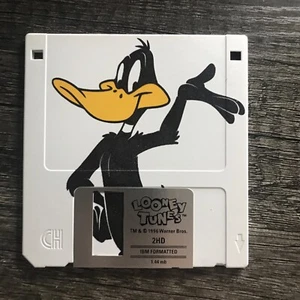 Vintage 1996 Warner Bros IBM Formatted 1.4MB 3.5" Daffy Duck 2HD Floppy Disk - Bild 1 von 5