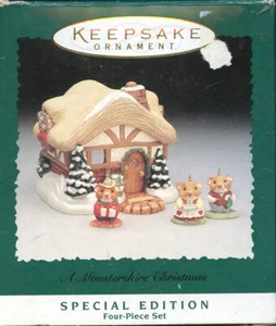 Hallmark 1995 Moustershire Christmas 4 pc Special Edition Keepsake Ornament - Picture 1 of 4