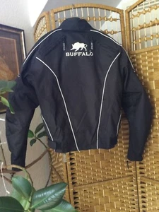 Ladies Short Buffalo Textile Bike Jacket Black with reflective stripes in XXS - Picture 1 of 2