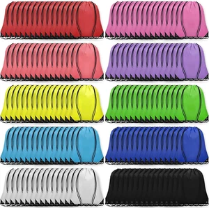 150Pcs Drawstring Backpack Bulk Cinch Sackpack Drawstring Bags Nylon for Gym Par - Picture 1 of 6