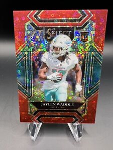 2021 Panini Select Club Level Red Disco Prizm /49 Jaylen Waddle #248 Rookie (RC)