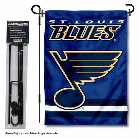St. Louis Blues Garden Flag and Yard Pole Stand Included Cover