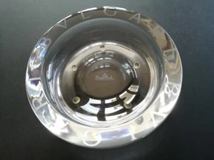 Cenicero redondo grande de cristal BVLGARI Rosenthal número 47504, Grande 19,5 cm. - Imagen 1 de 3