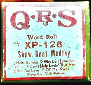 QRS Word Roll SHOW BOAT MEDLEY XP-126 Watson 6-Selections Player Piano Roll  - Picture 1 of 1
